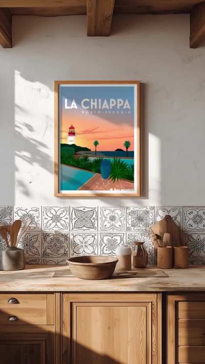 Affiche naturiste La Chiappa en Corse