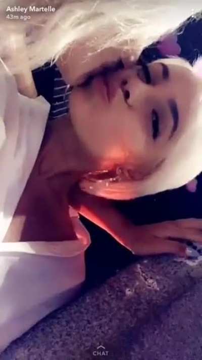 Ashley making out with a friend of her. Part 1