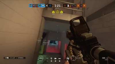 he was definitely upstairs