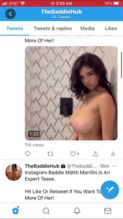 Instagram Baddie M@tti Marr0ni Loves Playing In The Shower! Twitt<wbr>er:@t<wbr>hebad<wbr>diehu<wbr>b