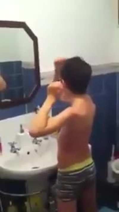 Caught messing around in the bathroom