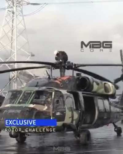 Man on rotor