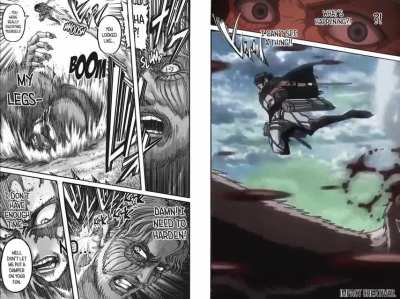 Manga to Anime: An Epic Scene From Attack On Titan S3 Part 2 (Made by me & u/AceMan117)