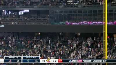 [Highlight] [Highlight] Michael Harris II absolutely destroys a baseball for his second home run of the day to bring the Braves within one of the Mariners in the ninth.