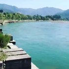 Holy river Ganges self-cleared during lockdown. This was shot at Triveni Ghat, Rishikesh, Uttarakhand.