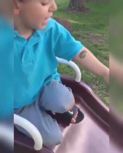 mom saves kid from frog