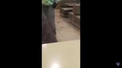 Homeless man brings dead raccoon into McDonald’s!