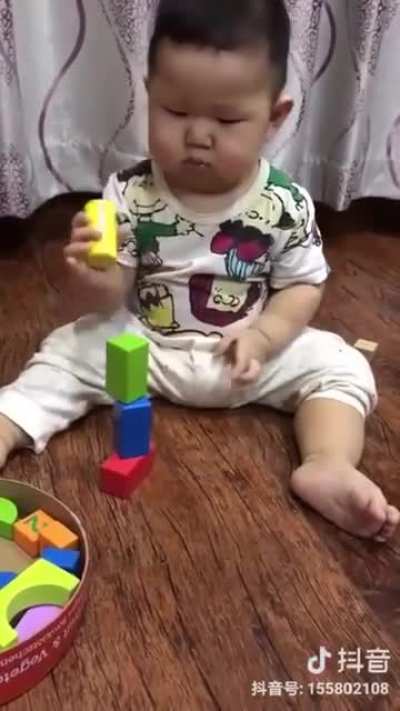 To stack blocks