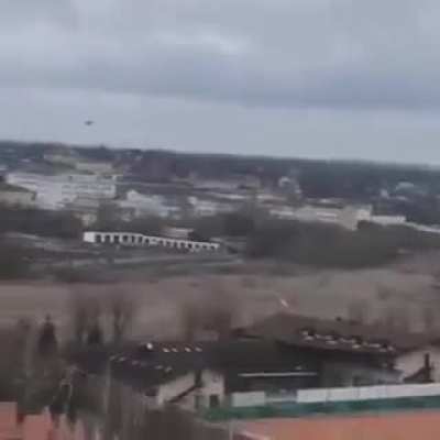 probably the hostomel attack, other angle of the same attack seen before