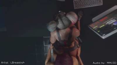 Harley and Futa Seong hui (Lord Breastish) [DC & Yakuza]