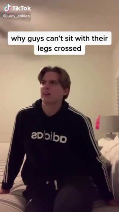 Why boys can’t sit with their legs crossed