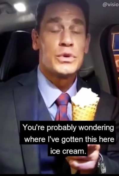 He loves ice cream