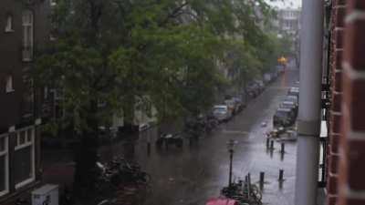 Rainstorm in Amsterdam today
