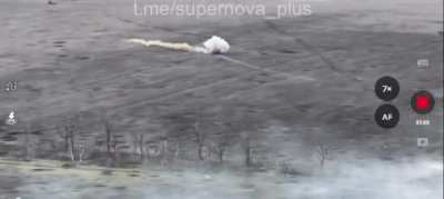 Russian armor gets hit by TOW 2B Ukraine no location given