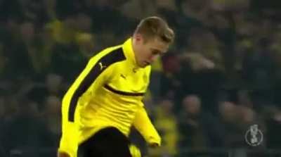 Soccer player accidentally spits out gum but manages to get it back in his mouth before it hits the ground..