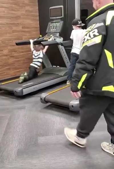 Kid hit his face hard at the end