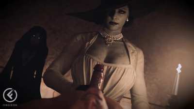 Handjob from Lady Dimitrescu (Forged3dx)