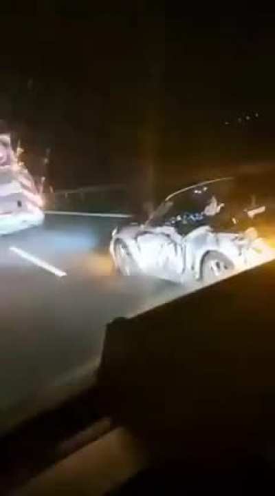 car is still running slowly with dead driver
