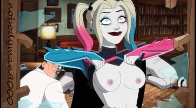 Harley flashes UNCENSORED! (nobo<wbr>dyman<wbr>9000) [Harley Quinn]