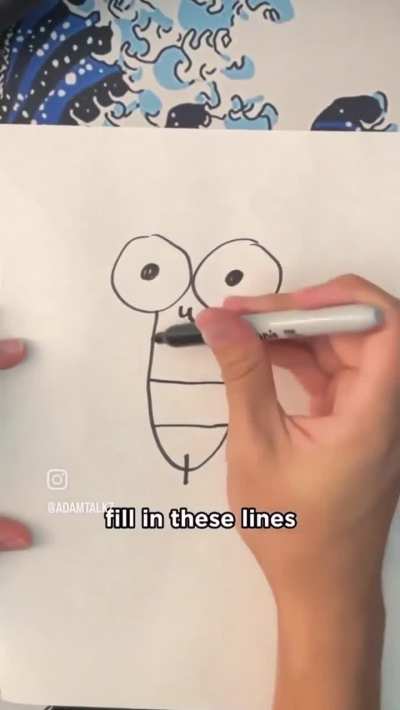 How to draw a 🐝