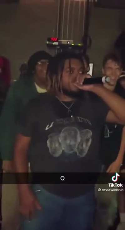 Man asks the crowd for a favor. They oblige.