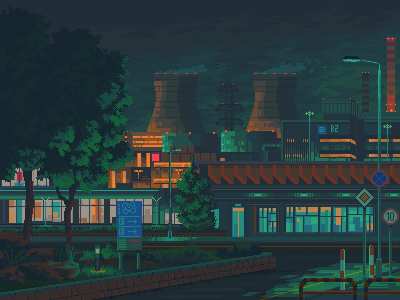 Power Plant. Pixel Art by me