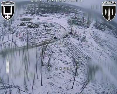 Ukrainian fiber-optic FPV drones struck Russian soldiers and light vehicles in the Lyman direction. SIGNUM Battalion. 02.02.2026