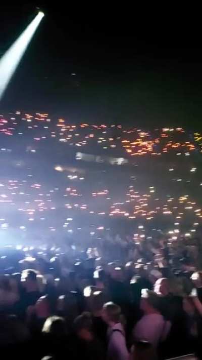 Prideflag choreography in Cologne 21.06.2022 while Billie performed TV