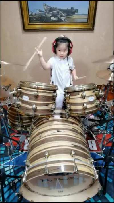 Girl and her drums