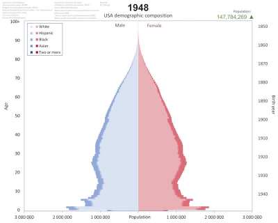 USA Demographic Composition 1900-2020 [OC]