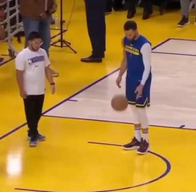 Imagine being so good at basketball when you lose your dribble you assume it's the court.