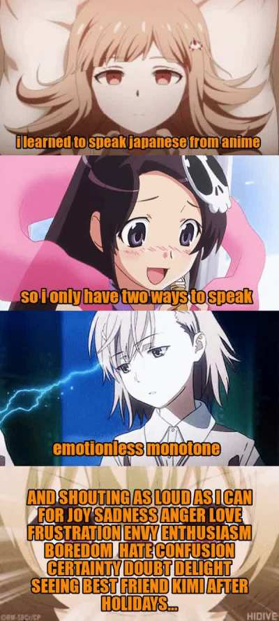 Japanese people, you should know it's such a disappointment when you don't do this in real life :)