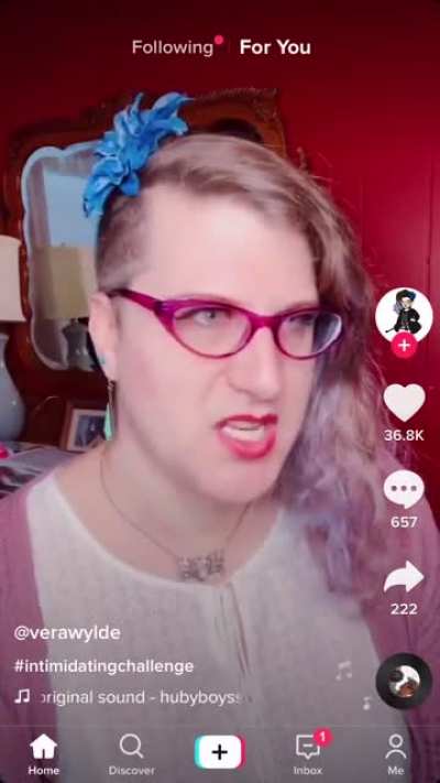 It was challenge for her to be intimidating