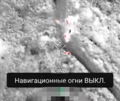 Group of 5 soldiers of the AFU are targeted by an overhead drone equipped with a thermal camera. Unknown location, January 2024.