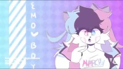 blue lobster emo boy