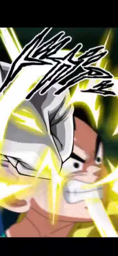 Gogeta and Vegito showing their kid a thing or two