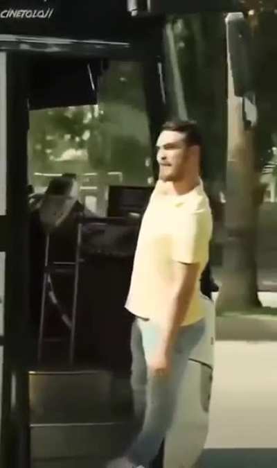to prattle outside a bus