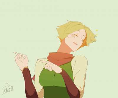 [OC] So I decided to try animating for the first time! I always wanted to draw cute characters doing a lil dance, and what better character than BEST GIRL NEIA! I hereby trademark this dance as the Sasuga Dance!