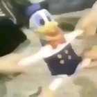 Donald duck endures the rack