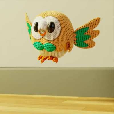 Floofy Rowlet. Extra smol for cuteness and so it actually fit into frame