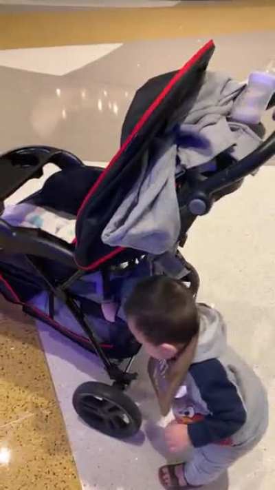 My 1 yr old son teaching himself how to do donuts