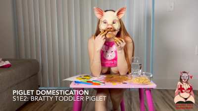 GingerCris - Piglet Domestication: S1E2 Bratty Toddler Piglet 1080p/60fps 37m40s 🐷💩👅👩🏻<wbr>‍🦰