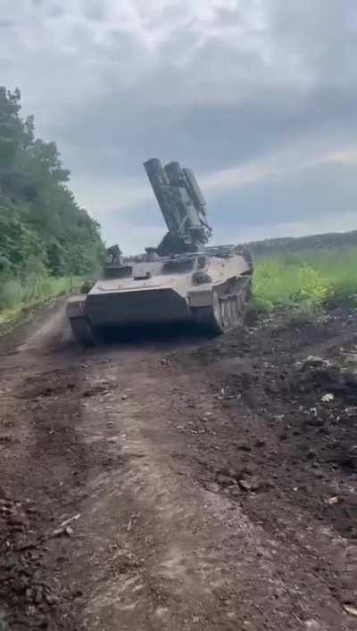 ua pov Soldier of the 92nd Brigade shows a UA Strela-10 engaging a Russian UAV