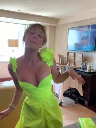 Kaley Cuoco having fun