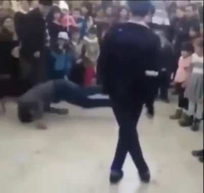 Man doing a backflip