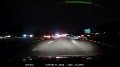 Two morons racing down the highway nearly rear-end me and several others going in excess of 100 mph