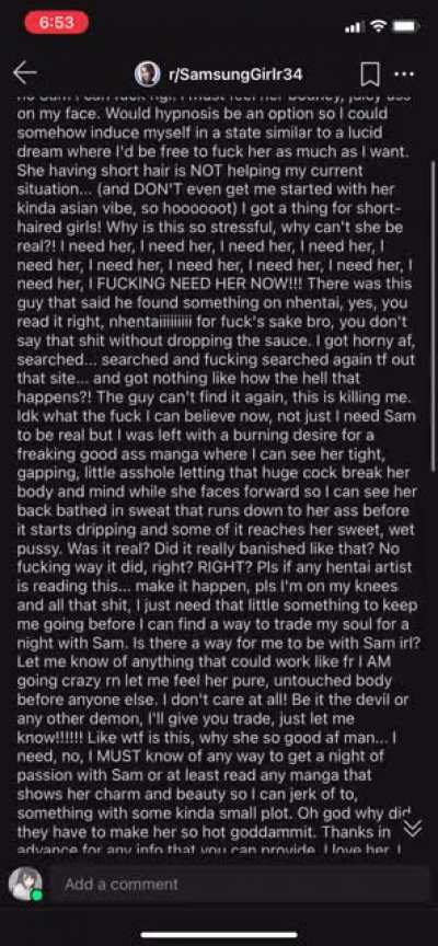 This the most down bad shit I’ve seen all day