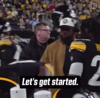 Broderick Jones & Mike Tomlin hyped after the opening drive, from the Titans game.