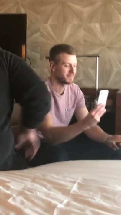 After 10 attempts of filming an Instagram ad his friend couldn’t hold in the laugh. It was the perfect take.