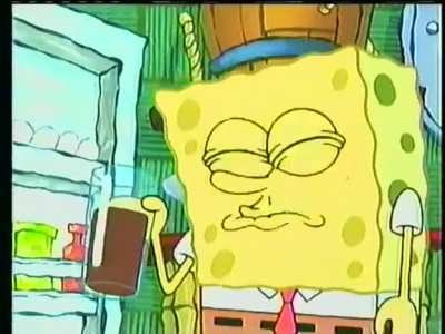 This 2001 SpongeBob SquarePants chocolate milk ad.